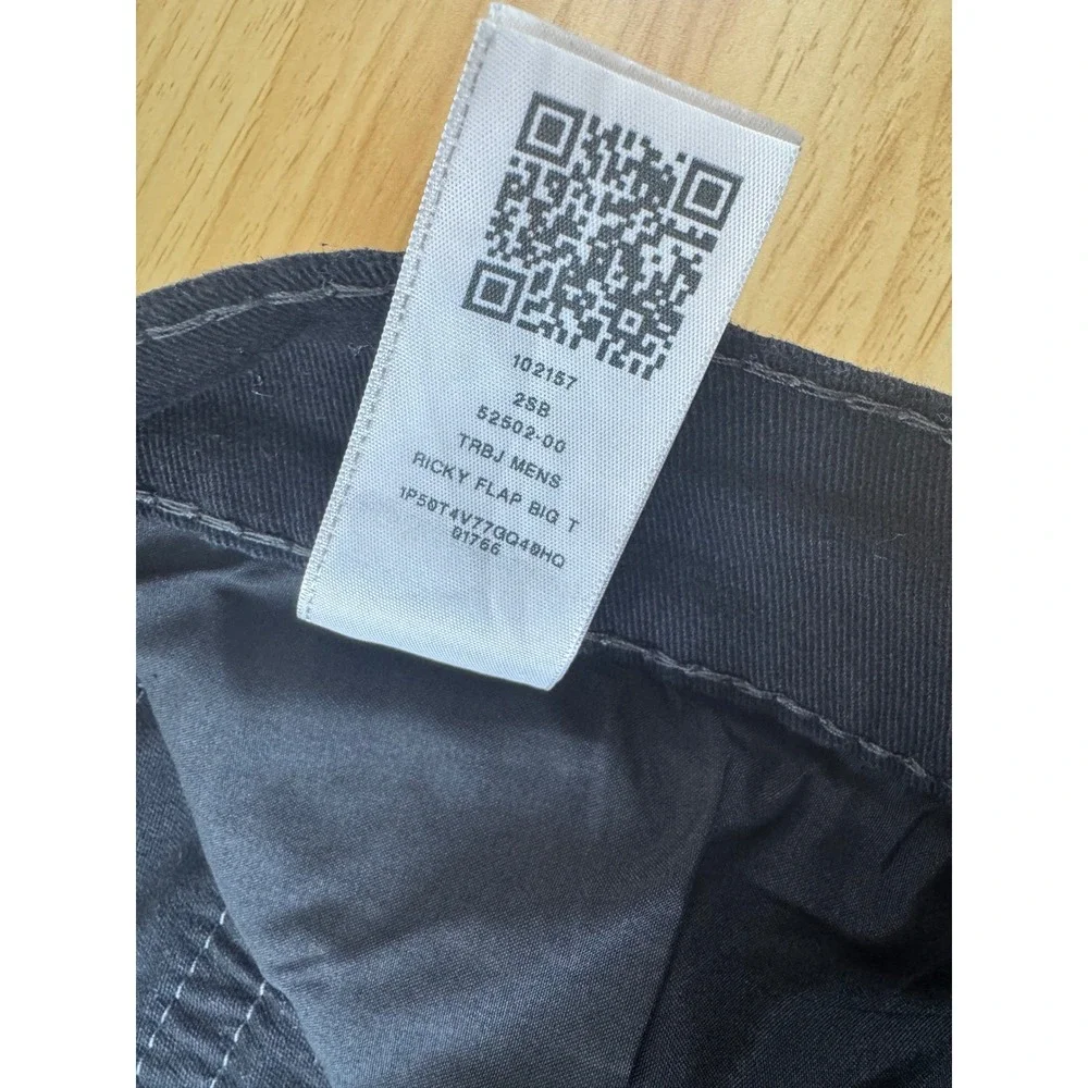 Y2K True Religion Ricky Relaxed Straight Black Grey Stitch Flap Jeans Sz 36
